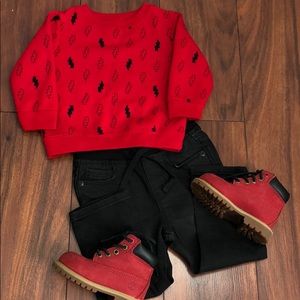 🛎 Garanimals Red & Black Lightening Bolt Sweatshirt (SALE!) (12 Months)